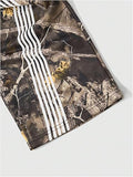 GORGLITTER Men's Baggy Wide Leg Sweatpants Y2K Striped Side Drawstring Waist Barrel Track Pants with Pockets