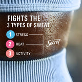 Secret Clinical Strength Antiperspirant Deodorant for Women, 100hr Sweat & Odor Protection, 3X Stress Protection with Hyaluronic Acid, PH Balanced, Invisible Solid, Completely Clean Scent, 2.6 oz