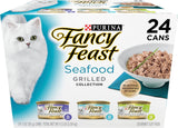 PLrina Fancy Feast Grilled Wet Cat Food Seafood Collection in Wet Cat Food Variety Pack - (Pack of 24) 3 oz. Cans