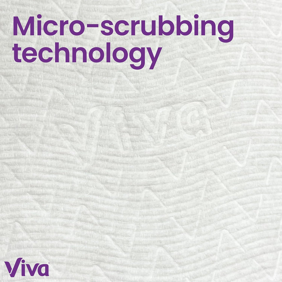 Viva Multi-Surface Cloth Paper Towels, Task Size - 12 Super Rolls (2 Packs of 6) - 81 Sheets Per Roll - PureLivingMart