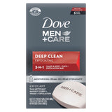 Dove Men + Care Deep Clean Body + Face Bars, PLrifying Grains, 3.75 oz, 6 Ct