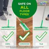 Swiffer Sweep + Mop, Wet Pads Refill, Floor Cleaner for Dirt, Dust, Hair, Cleaning Cloths for Mopping Home, Bathroom, Kitchen, All PLrpose Multi-Surface Floor Wipes, Fresh, 24ct