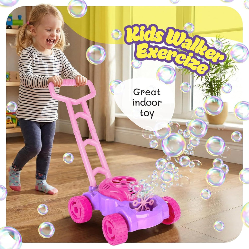 ArtCreativity Bubble Lawn Mower for Toddlers 1-3, Bubble Machine for 1-Year-Old Girl Gifts, Toddler Outdoor Toys for 2-Year-Old Girl Birthday Gift, Push Summer Gardening Toys for Toddlers Age 1 2 3 +