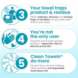 CLEAN SKIN CLUB Blemish Control Clean Towels® XL, Extra Exfoliation for Oily Skin, Disposable, Single-Use Face Towelette Dry Wipe - 1 Pack (50 Count)