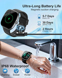 Smart Watch for Women Men, 1.85" HD Fitness Watch with 120 Sports Modes, 5.3 Bluetooth Call, 250+ Custom Dials, Heart Rate/Sleep Monitor Fitness Tracker, IP68 Waterproof Smartwatch for Android iOS