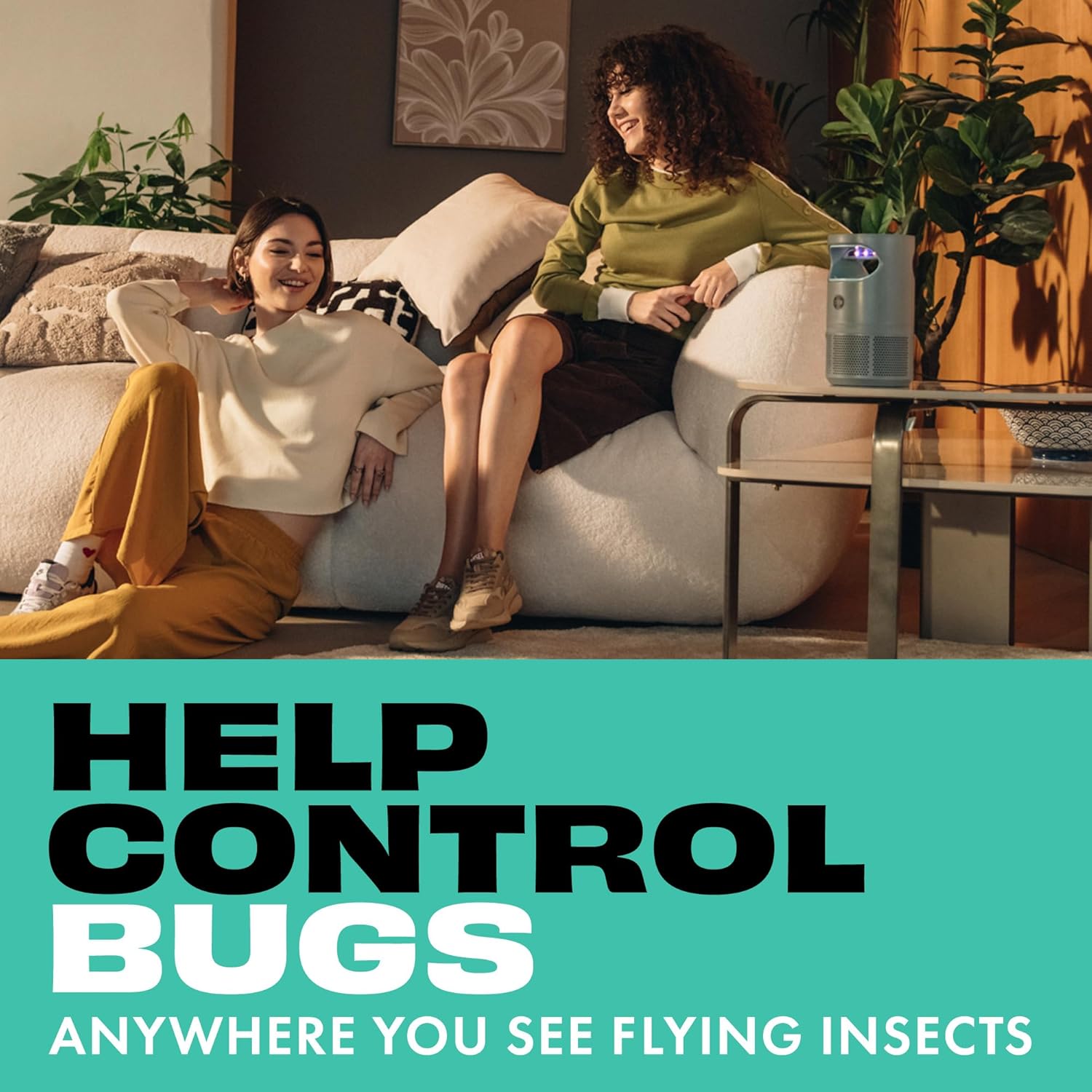 STEM Flying Insect Fan Trap for Indoor Bug Control, Attracts Mosquitoes, Fruit Flies, and House Flies, Plug-in Fan with UV Light, Starter Kit Includes 1 Device and 5 Glue Traps