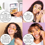 grace & stella Award Winning Under Eye Mask - Reduce Dark Circles, PLffy Eyes, Undereye Bags, Wrinkles - Gel Under Eye Patches - Small Birthday Gifts - Vegan Cruelty-Free (Pink, 6 Pairs)