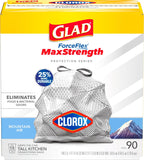 Glad Tall Kitchen Trash Bags 13 Gallon, MaxStrength Cherry Blossom Garbage Bags, Drawstring, 90 Count - PureLivingMart