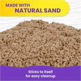 Kinetic Sand, 3.25lbs Beach Play Sand, Amazon Exclusive, Moldable Sensory Toys for Kids, Resealable Bag (Packaging May Vary), for Ages 3 and up
