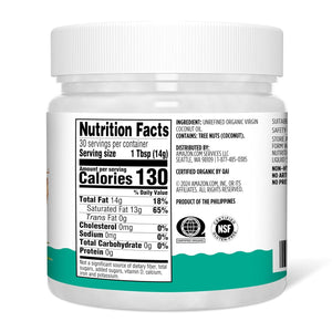 Amazon Grocery, Organic Virgin Coconut Oil, 15 Fl Oz