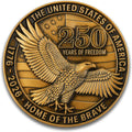 USA 250th Anniversary Commemorative Zinc Alloy Coin - United States of America Liberty & Courage 1776-2026