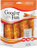Good ‘n’ Fun Triple Flavor Rolls for Large Dogs, Treat Your Dog to Long-Lasting Chews Made with Real Beef Hide and Chicken, 6 Count