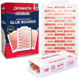 Catchmaster Extra Sticky Insect & Mouse Traps 60-Count, 5.3"x8" Glue Boards for Mice & Insects, Ultra Sticky Rat & MouseTraps Indoor for Home Use in Garages, Basements & Attics, Pest Control for Home