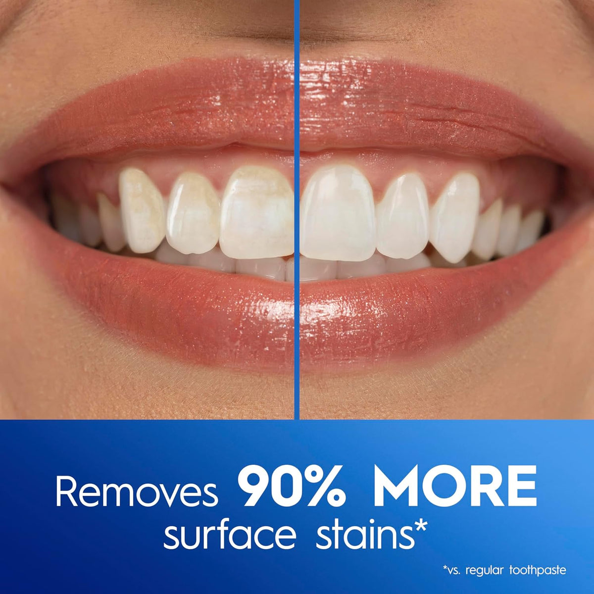 Crest 3D White Advanced Luminous Mint Teeth Whitening Toothpaste, Crest Toothpaste, 3.7 oz Pack of 4 - Helps Remove Surface Stains, Whitens Teeth, Strengthens Tooth Enamel, Protects Against Cavities