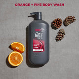 DOVE MEN + CARE Body and Face Wash Exfoliating Deep Clean for Men, with 24-Hour Nourishing Micromoisture Technology Body Wash, 30 oz