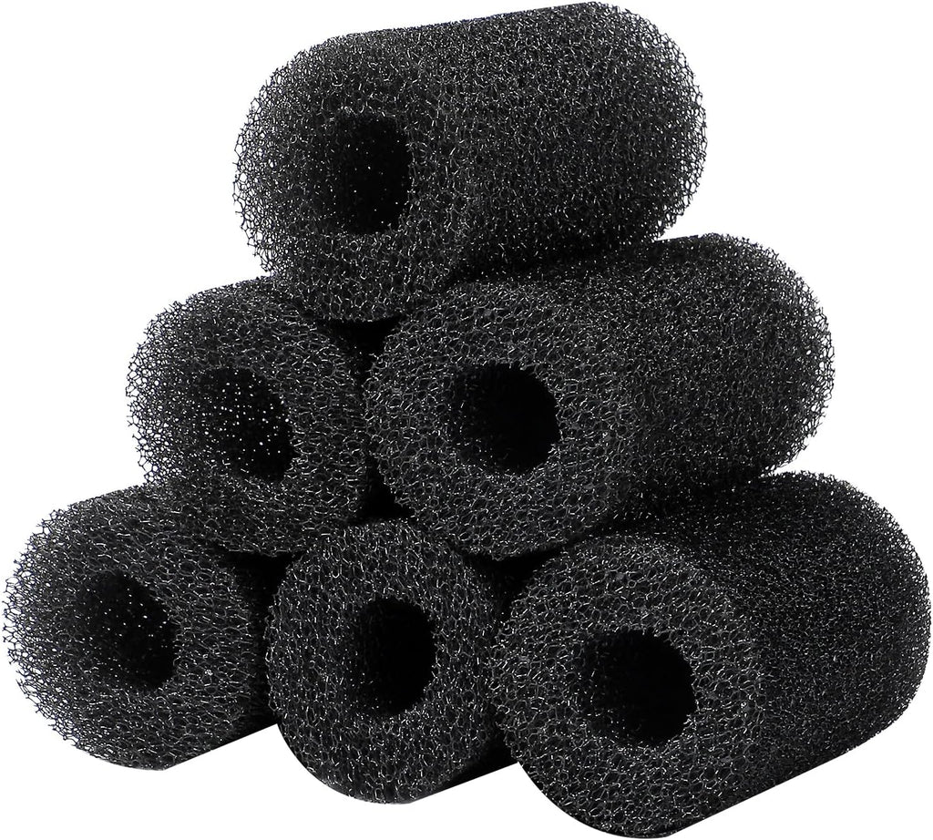 aquaneat 6-pack pre-filter sponge replacement foam cover for aquarium shrimp fry fish tank filter 0.8