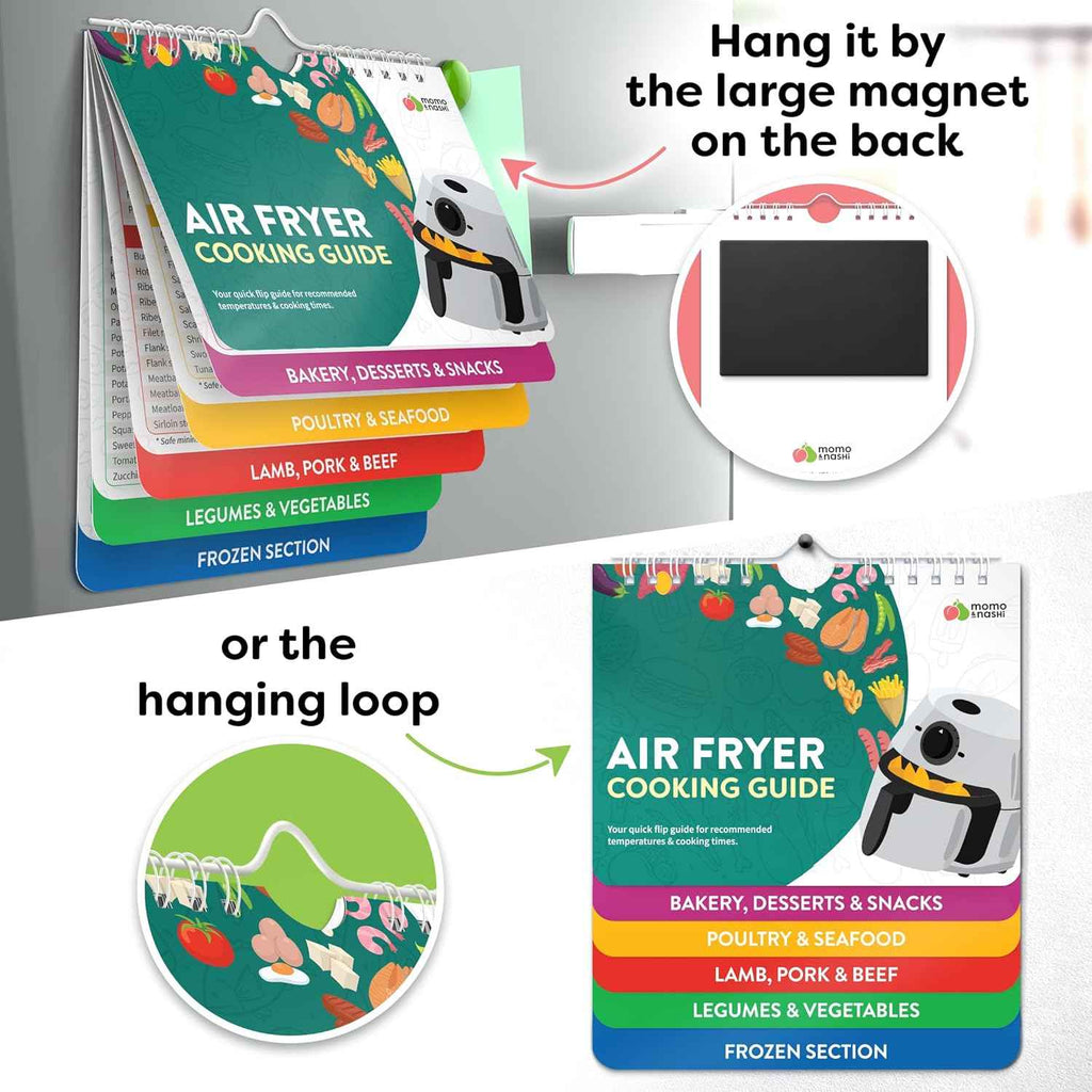 Air Fryer Cheat Sheet Magnets Cooking Guide Booklet - Air Fryer Cookbooks - Air Fryer Liners - Air Fryers Kitchen Gifts Gadgets 2025 and 2026 - Air Fryer Accessories - Air Fryer Cooking Guide