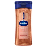Vaseline Glazed and Glisten Sunlit Glow Body Gel Oil Vanilla Cocoa Shimmering with Ultra-Hydrating Lipids and 100% PLre Cocoa Butter, 6.8 Oz