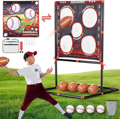 VROGTIK Football Toss Game for Kids Ages 3-8 - Outdoor Toy for Backyard, Beach & Camping for Toddlers & Family Party Fun