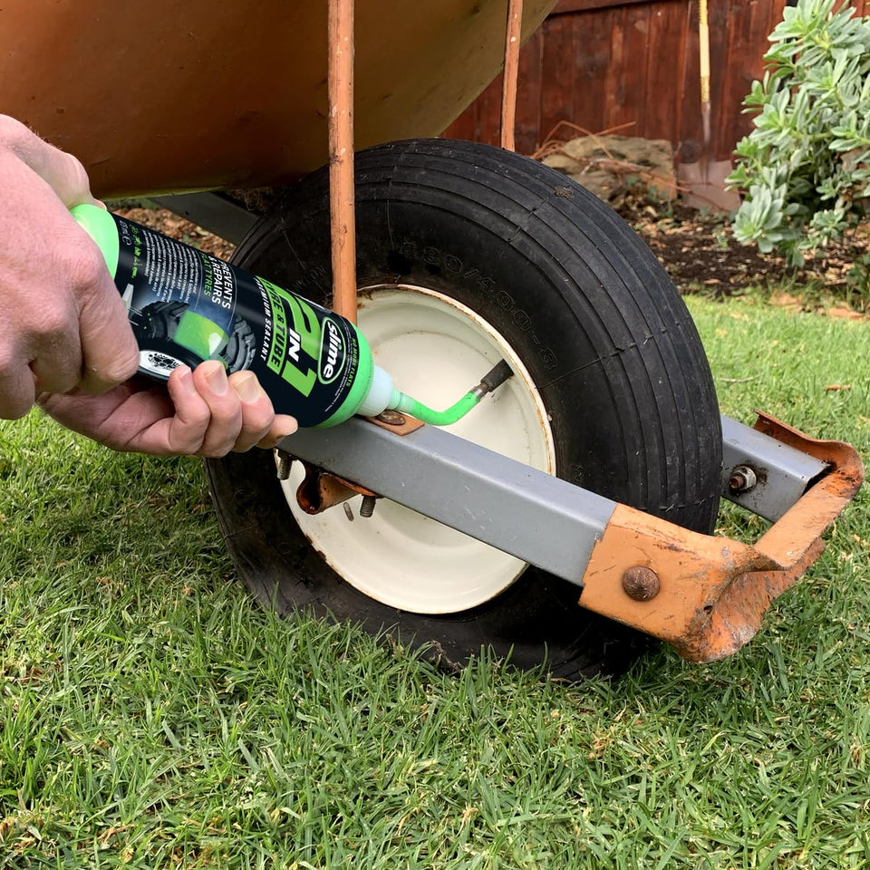 Slime 10193 Tire and Tube Sealant PLncture Repair Sealant, 2-in-1, Premium, Prevent and Repair, Suitable for Non-Highway Tires and Tubes, Non-Toxic, Eco-Friendly, 16oz Bottle