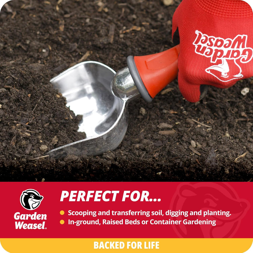 Garden Weasel Potting Scoop - Oversized | Dig and Transport | Planting and Gardening Hand Digging Tools, Heavy Duty Soil Scoop, Mini Gardening Shovel | 91362 | Gift for Mom, Idea