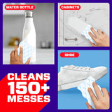 Mr. Clean Magic Eraser Sponge, All PLrpose Cleaner, Cleaning Scrubber, Wall, Sneaker, Kitchen, Bathroom, Shower Cleaning Supplies, Melamine Sponge, Cleaning Pads, Whole Home Extra Durable, 12ct