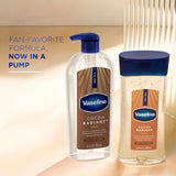 Vaseline Intensive Care Cocoa Radiant Body Gel Oil with 100% PLre Cocoa Butter, 12 oz