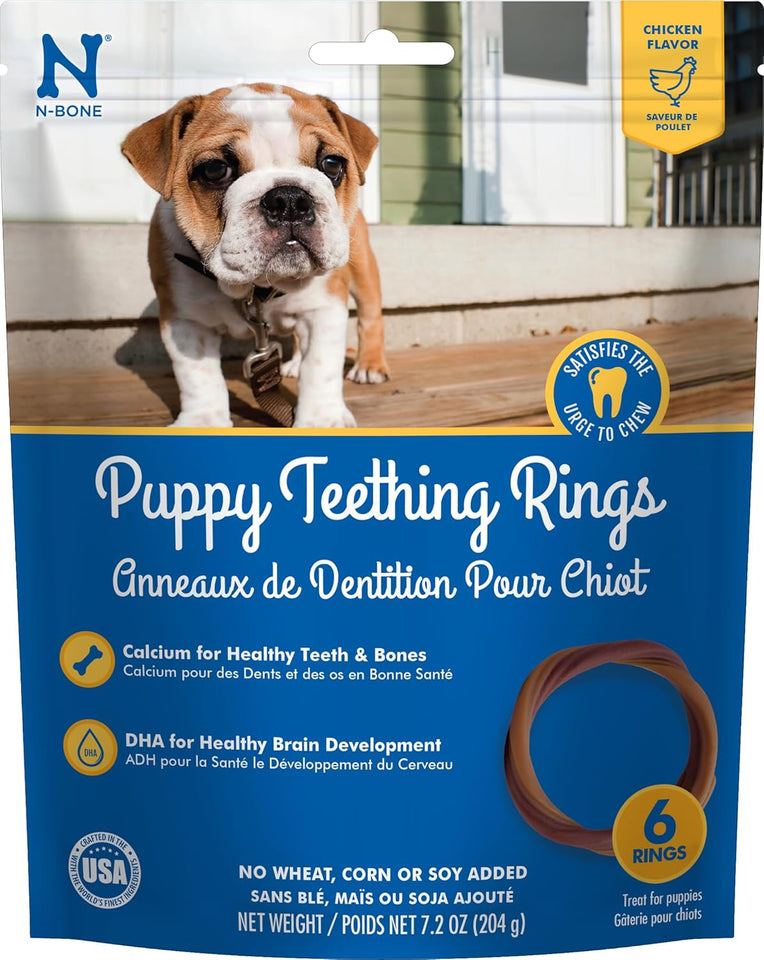 N-Bone PLppy Teething Ring Chicken Flavor (1 Pack Of 6 Rings) (113048)