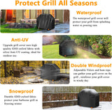 Aoretic Grill Cover, 58 inch BBQ Gas Grill Cover for Outdoor Grill, Charbroil Grill Cover Barbecue Waterproof, Anti-UV for Weber Char-Broil Monument, Dyna-glo Nexgrill SPLn Polyester