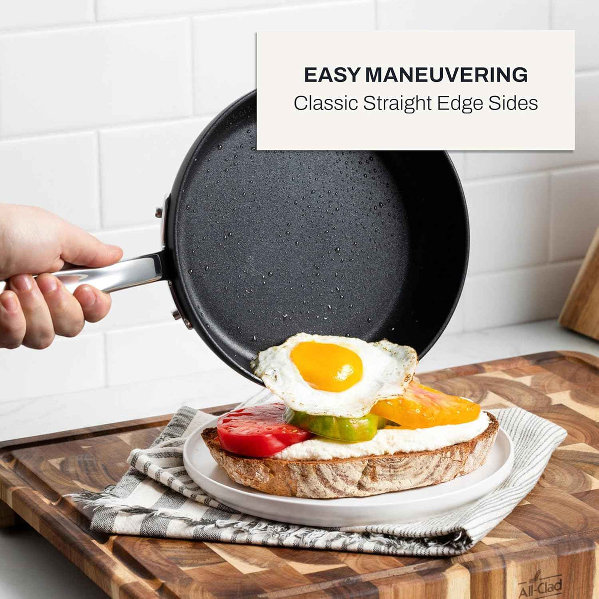 All-Clad 2-Piece Hard Anodized Non-Stick Fry Pan Set, 8-10 Inch, Induction and Oven Safe Cookware for Home Kitchen, Dishwasher Safe