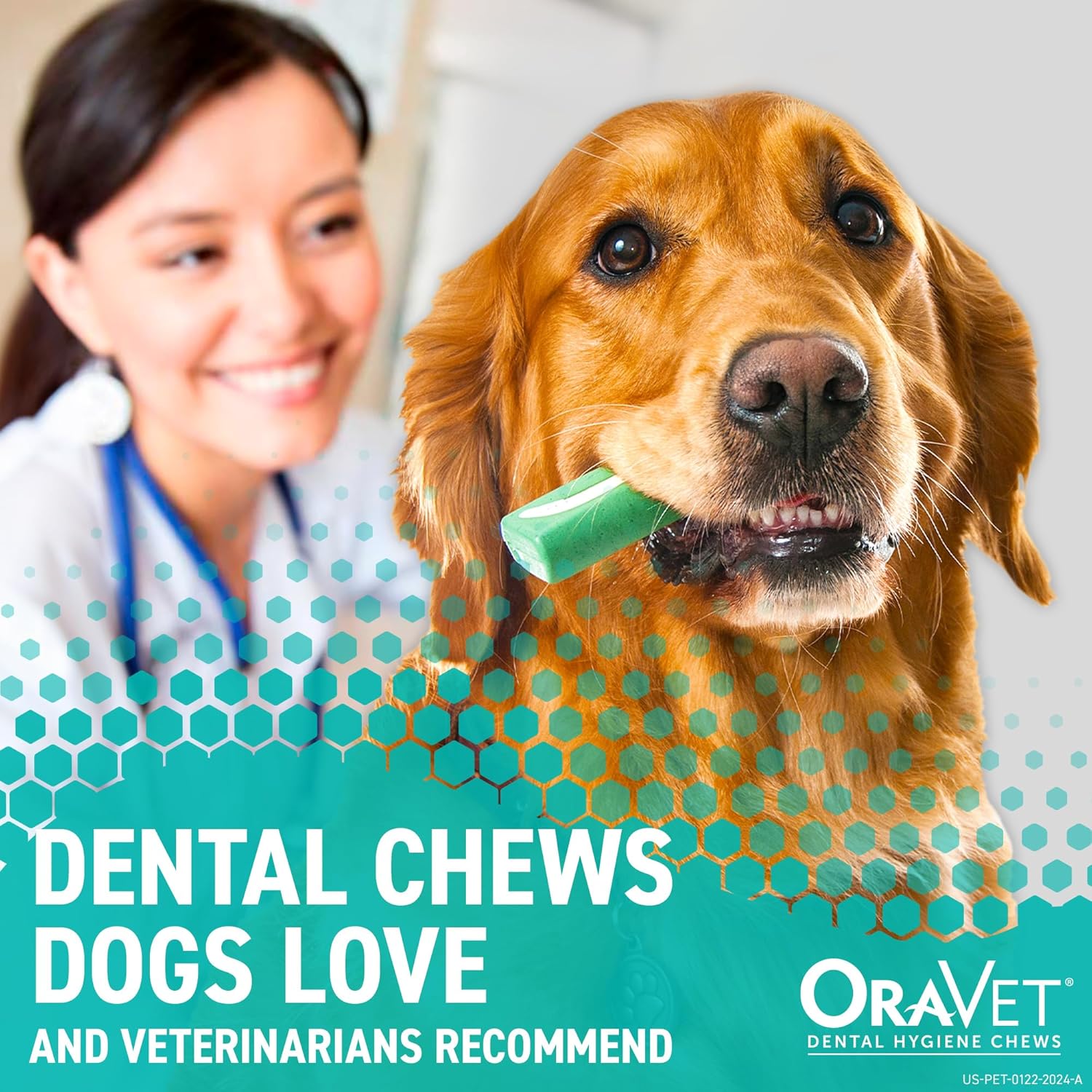 oravet dental chews for dogs small 10-24 lbs blue pouch 30 count