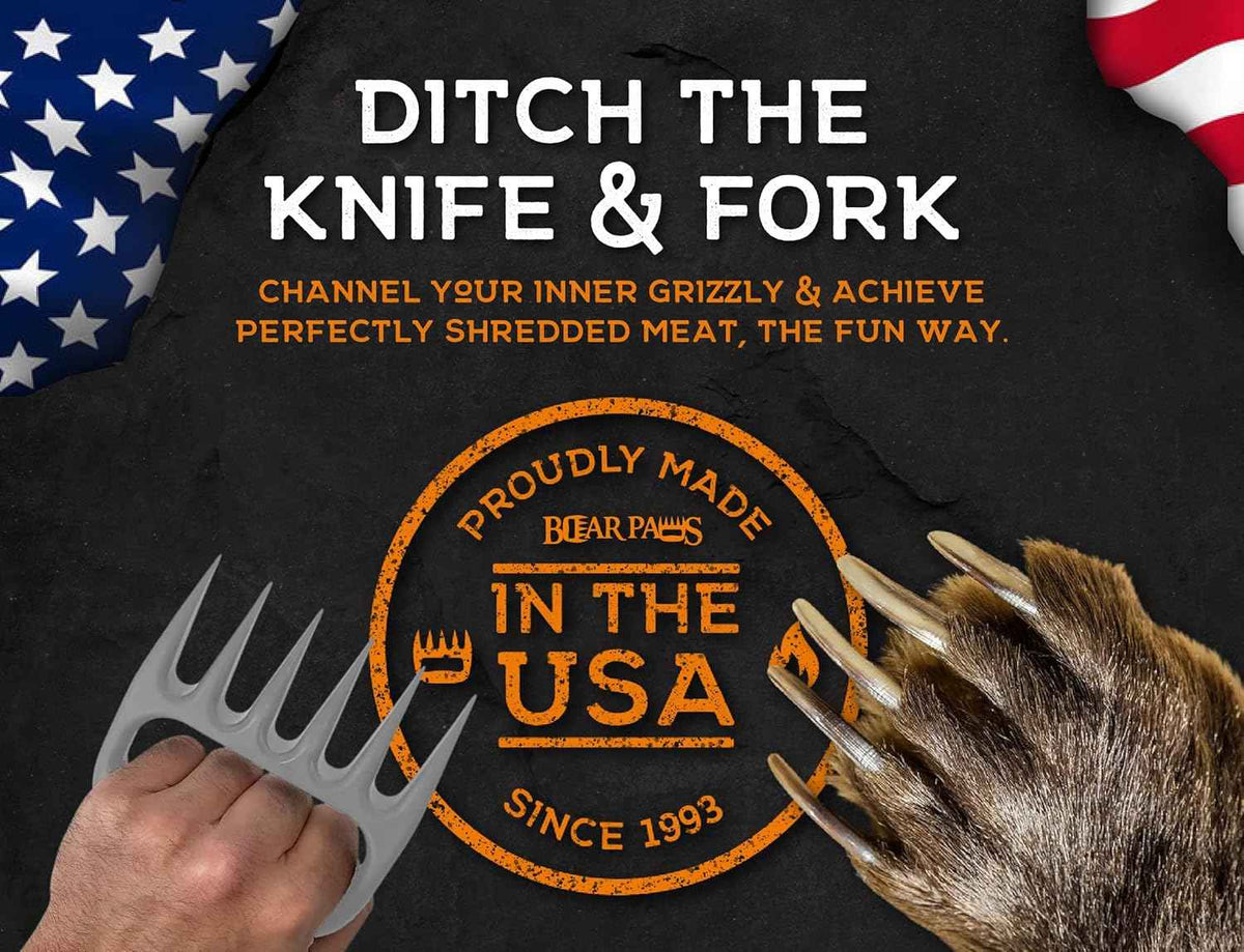 Bear Paws Meat Claws - Easily Shred, Pull, and Serve Pork, Chicken, Brisket, and Turkey