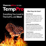 TempPro TP16 Large LCD Digital Cooking Food Meat Thermometer for Smoker Oven Kitchen BBQ Grill Thermometer Clock Timer with Stainless Steel Temperature Probe(Previously ThermoPro)