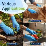 SWIFTLITE Nitrile Gloves, Food Safe Disposable Gloves Latex Free, Blue Rubber Gloves Powder Free for Cooking and Cleaning