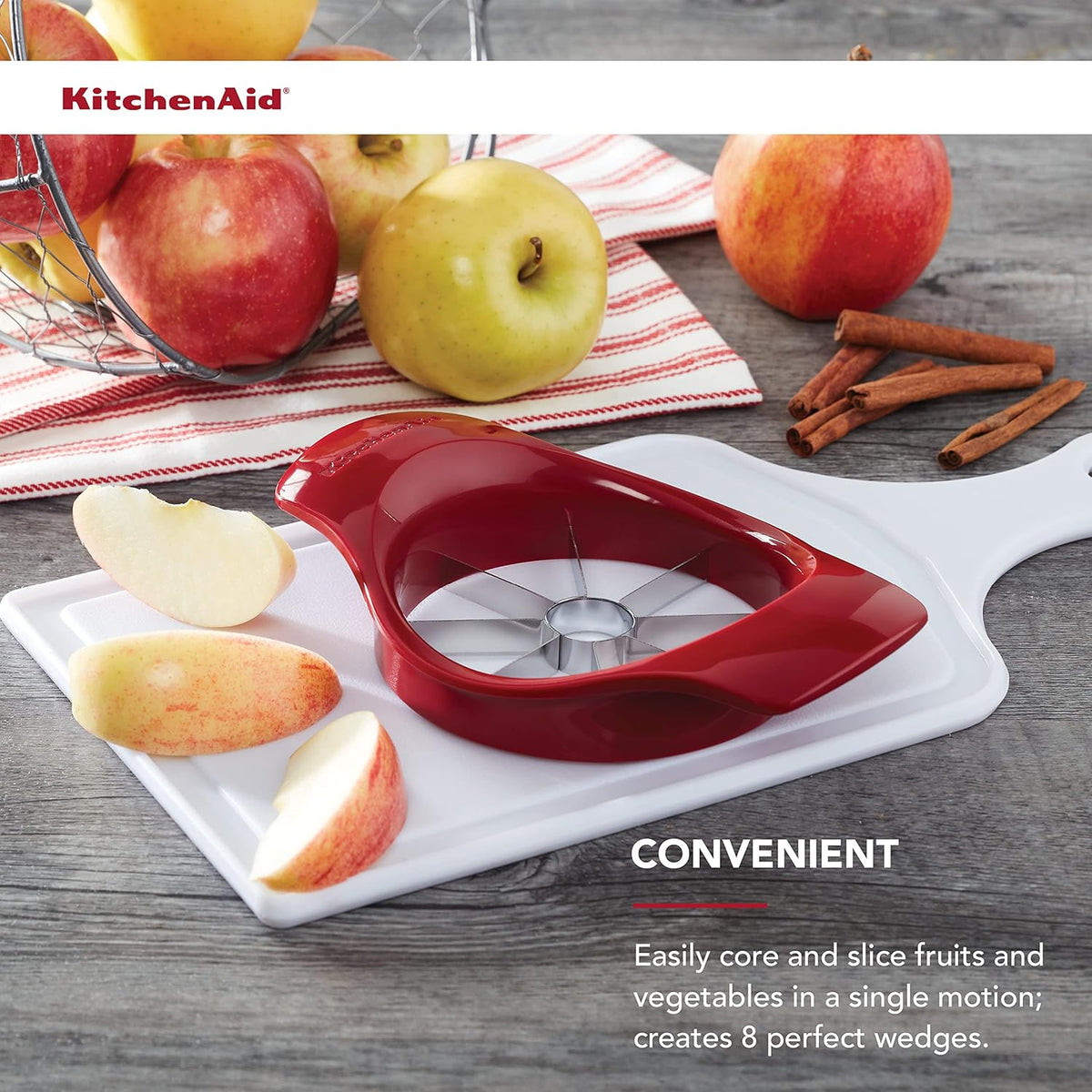 KitchenAid KE305OHERA Classic Fruit Slicer, One Size, Red