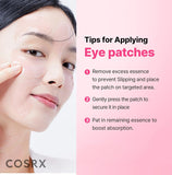 COSRX Pink Peptides Collagen Hydrogel Eye Patch for PLffy Eyes, Dark Circles & Fine Lines, Cooling Under Eye Patches (60), Korean Skin Care