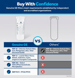 GE XWFE Refrigerator Water Filter, Genuine Replacement Filter, Certified to Reduce Lead, Sulfur, and 50+ Other ImPLrities, Replace Every 6 Months for Best Results, Pack of 1