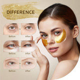 Taimand Under Eye Patches (30 Pairs), 24K Gold Under Eye Mask for PLffy Eyes, Dark Circles,Bags and Wrinkles with Collagen,Relieves Pressure and Reduces Wrinkles,Revitalises and Refreshes Your Skin