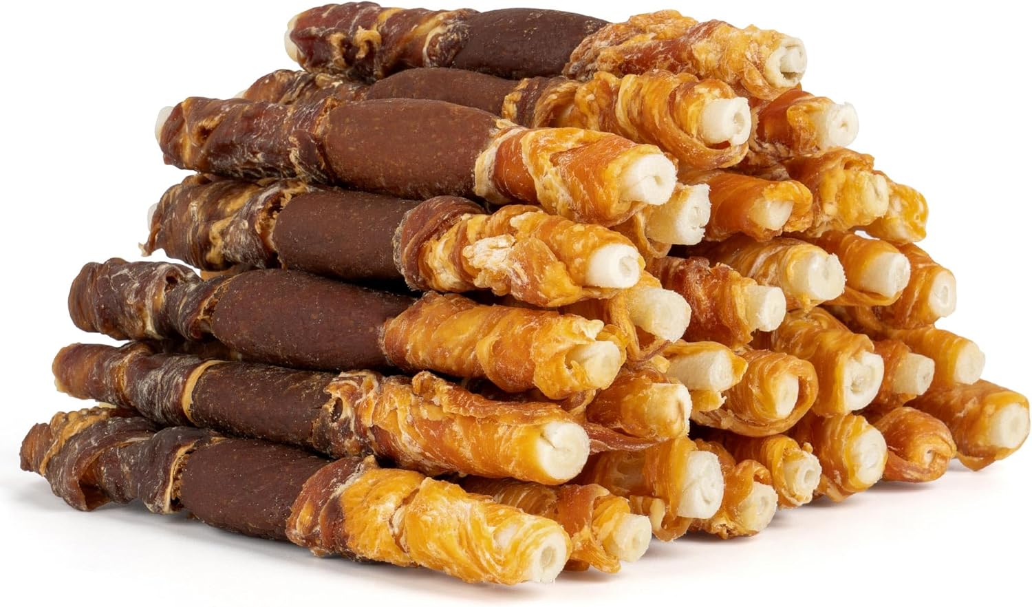 mon2sun triple flavor 5 inch rawhide dog treats for small dogs 21.16 oz 30 count