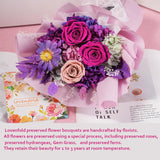 lovenfold Preserved Flowers for Delivery, Purple Rose Bouquets That Last 1-3 Years, Birthday Flowers Gifts for Women Mom Grandma Wife Friends