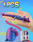 Rapean 8" 3D Printed Dragon Eggs, Easter Basket Stuffers for Kids and Teens, Unique Easter Toys & Decor for Children, Mysterious Dragon Toys Gifts for Boys & Girls (4 Pack)