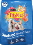 PLrina Friskies Dry Cat Food Seafood Sensations With Salmon, Tuna, and Shrimp Flavors - 22 lb. Bag