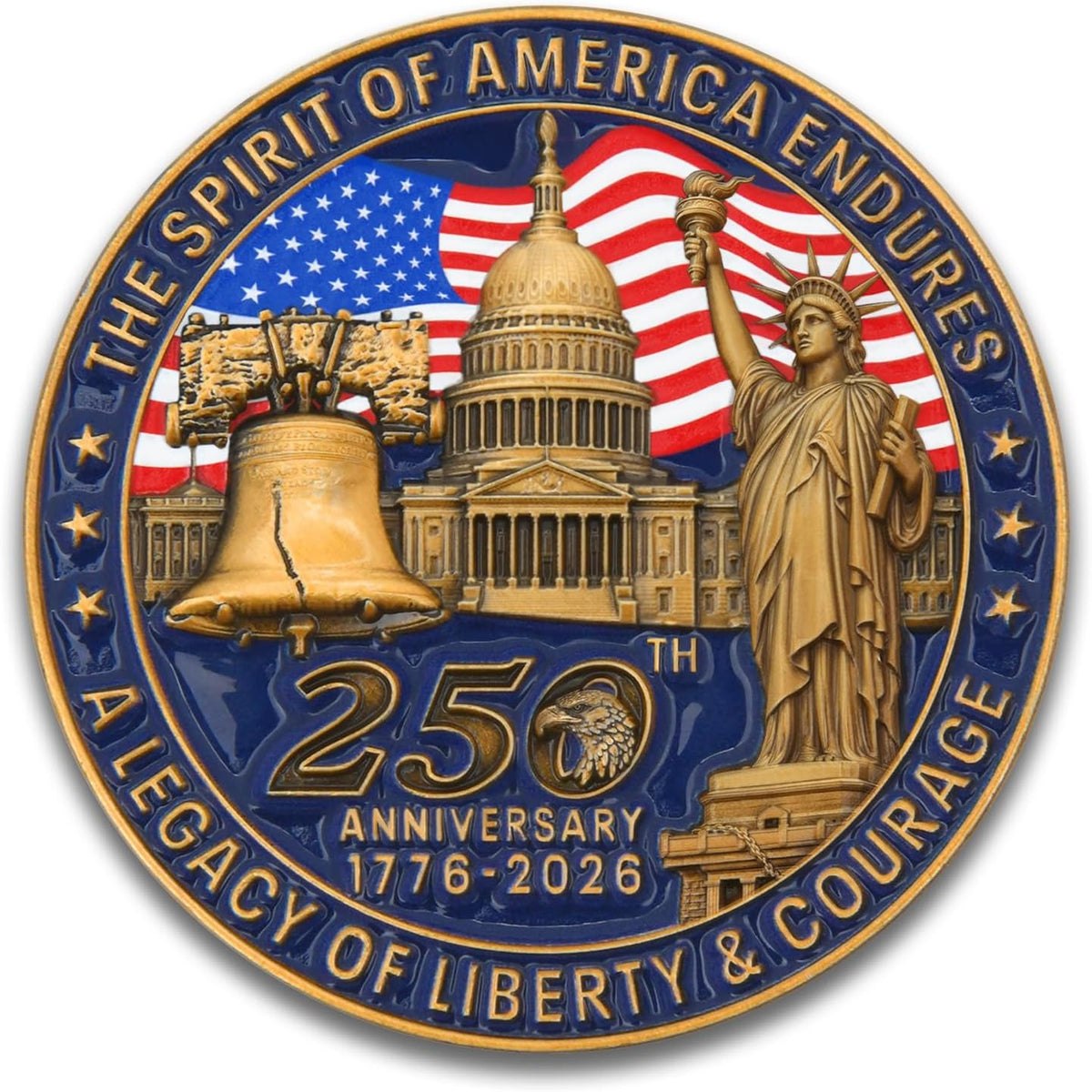 United States of America Liberty Bell Souvenir Coin 1776-2026 250th Anniversary Coin