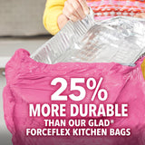 Glad Tall Kitchen Trash Bags 13 Gallon, MaxStrength Cherry Blossom Garbage Bags, Drawstring, 90 Count - PureLivingMart