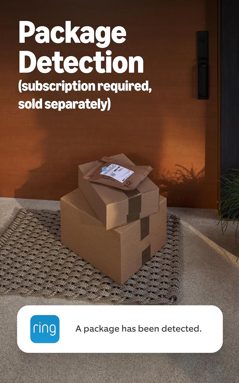Ring Battery Doorbell, Home or business security with Head-to-Toe video, Live View with Two-Way Talk, and Motion Detection & Alerts, Satin Nickel