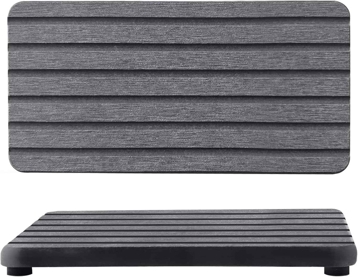 2 PCS Water Absorbent diatomite Coasters, 8.3" x 4" Water Absorbing Stone Tray for Sink, Stone Drying mat for Kitchen Counter, Stone soap Tray Used for Hand Soaps & toiletries & Plants