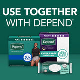 Depend Fresh Protection Adult Diapers, Incontinence Underwear for Men, Disposable, Maximum, Large, Grey, 72 Count (2 Packs of 36), Packaging May Vary