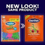 DenTek Fun Flossers – Kids Floss Picks with Wild Fruit Flavor, 90 Count