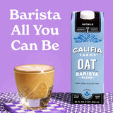 Califia Farms - Oat Barista Blend Oat Milk, 32 Oz (Pack of 6), Shelf Stable, Dairy Free, Plant Based, Vegan, Gluten Free, Non GMO, High Calcium, Milk Frother, Creamer, Oatmilk
