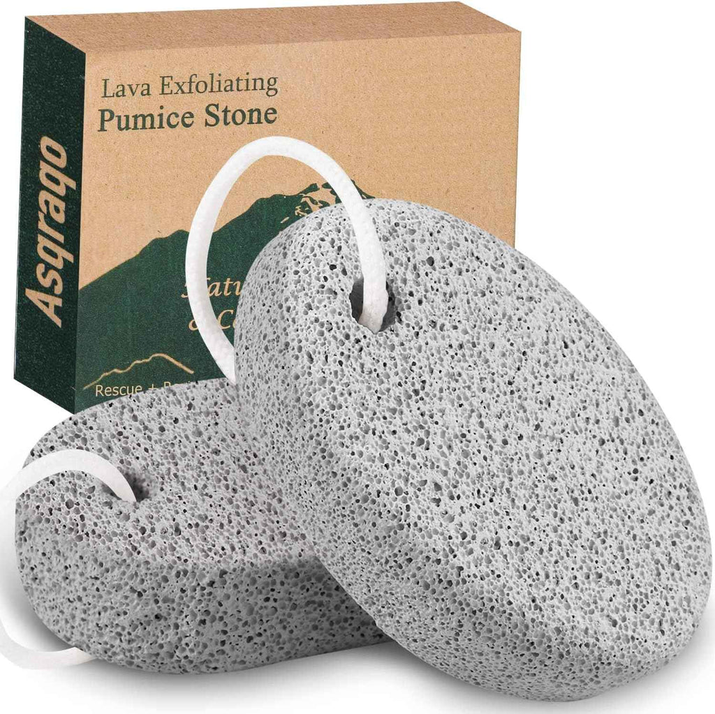 Asqraqo Natural Pumice Stone Pedicure Tools for Foot & Hand Callus Removal